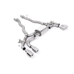 Milltek Axle-back exhaust for BMW M5 (F90) 4.4l Twin Turbo (non-GPF) 2018-2020 - Quad polished tips