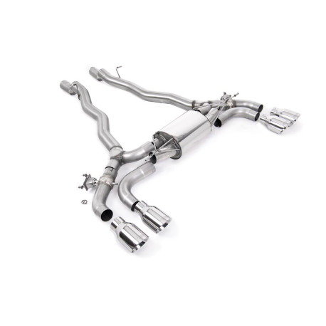 Izpušni sistemi Milltek Milltek Axle-back exhaust for BMW M5 (F90) 4.4l Twin Turbo (non-GPF) 2018-2020 - Quad polished tips | race-shop.si