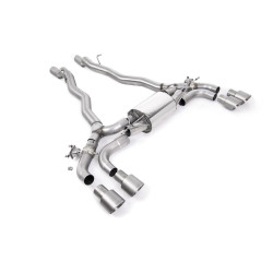 Milltek GPF-back exhaust for BMW M5 (F90) 4.4l Twin Turbo (GPF) 2020-2021 - Quad brushed titanium tips