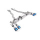 Milltek GPF-back exhaust for BMW M5 (F90) 4.4l Twin Turbo (GPF) 2020-2021 - Quad burnt/blue titanium tips