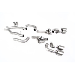 Milltek GPF-back exhaust valved for BMW M8 (F91/F92) 4.4l V8 Twin Turbo Coupe/Cabrio (GPF) 2020+ - Brushed titanium tips