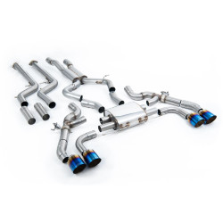 Milltek Downpipe-back exhaust for BMW X3 X3M/X3M Comp 3.0 (G01) (GPF) 2022+ - Burnt/blue titanium tips