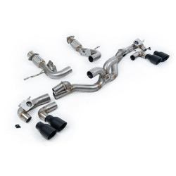 Milltek Cat-back exhaust for Chevrolet Corvette Stingray 6.2L V8 & E-Ray Hybrid (C8) (non-GPF) 2020+ - Cerakote black tips