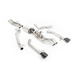 Milltek Cat-back exhaust valved for Ford F150 Raptor 3.5 V6 EcoBoost (non-GPF) 2022+ - Cerakote black tips