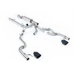 Milltek Cat-back exhaust resonated for Ford F150 SuperCrew Tremor 5.0 V8 (non-GPF) 2021+ - Cerakote black tips