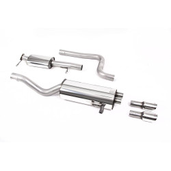 Milltek Cat-back exhaust (quieter) twin polished tips for Ford Fiesta Mk7 ST 1.6 EcoBoost (non-GPF) 2014+