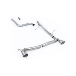 Milltek GPF-back exhaust (louder) for Ford Fiesta Mk8 1.0T EcoBoost ST-Line 3 & 5 Door (GPF) 2019+ - Brushed titanium tips