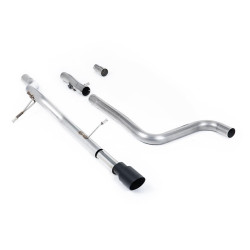 Milltek GPF-back exhaust (louder) Cerakote black tips for Ford Fiesta Mk8 1.0T EcoBoost ST-Line 3 & 5 Door (GPF, GT-90) 2020+