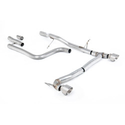 Milltek GPF-back exhaust (louder) brushed titanium tips for Ford Fiesta Mk8 1.0T EcoBoost ST-Line 3 & 5 Door (GPF) 2020+