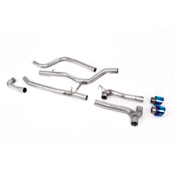 Milltek Cat-back exhaust (louder) for Ford Fiesta MK8 ST-Line 3 & 5 Door (non-GPF) 2017-2019 - Burnt/blue titanium tips