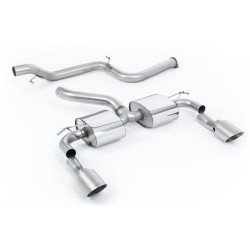 Milltek Cat-back exhaust (louder) for Ford Focus MK2 RS 2.5T 305PS (non-GPF) 2009-2010 - Dual titanium tips