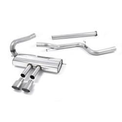 Milltek Cat-back exhaust (louder) for Ford Focus Mk3 ST Estate/Sedan/Limousine (non-GPF) 2012-2018 - Titanium tips