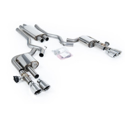Milltek Cat-back exhaust resonated valved for Ford Mustang 2.3 EcoBoost (non-GPF) 2024+ - Polished tips
