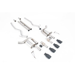Milltek Cat-back exhaust (loudest) valved for Ford Mustang 5.0 V8 GT (non-GPF) 2024+ - Cerakote black tips