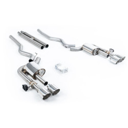 Milltek Cat-back exhaust (loudest) valved for Ford Mustang 5.0 V8 Mach 1 (non-GPF) 2021-2023 - Polished tips