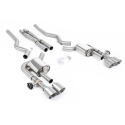 Milltek Cat-back exhaust valved for Ford Mustang 5.0 V8 Mach 1 (non-GPF) 2021-2023 - Brushed titanium tips