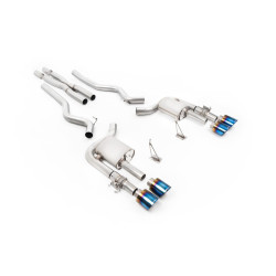 Milltek Cat-back valved for Ford Mustang Shelby GT500 V8 Supercharged S550 (non-GPF) 2020-2023 - Burnt/blue titanium tips