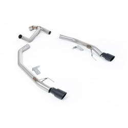 Milltek Axle-back exhaust for Ford Ranger 2.0TDCI 205PS Bi-Turbo Diesel (T9) (non-GPF) 2023+ - Cerakote black tips