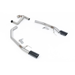 Milltek Axle-back exhaust for Ford Ranger 2.0TDCI 205PS Bi-Turbo Diesel (T9) (non-GPF) 2023+ - Premium Cerakote black tips