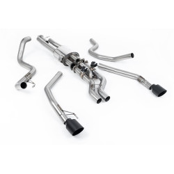 Milltek Cat-back exhaust valved for Ford Ranger Raptor Ranger 3.0 V6 Twin Turbo (non-GPF) 2023+ - Cerakote black tips