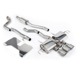 Milltek Cat-back part-resonated valved for Honda Civic Type R i-VTEC (FL5) (non-GPF) 2022+ - Dual brushed titanium GT-100 tips