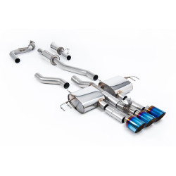 Milltek Cat-back exhaust resonated for Acura Integra Type S 2.0 Turbo 320hp (DE5) (non-GPF) 2023+ - Burnt/blue titanium tips