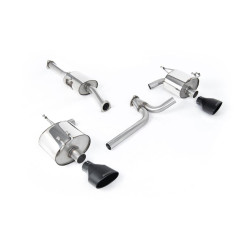 Milltek Cat-back exhaust for Honda S2000 2.0 and 2.2 litre (AP2) (non-GPF) 2004-2009 - Cerakote black tips