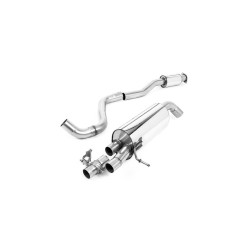 Milltek GPF-back exhaust resonated for Hyundai i20 N 1.6 T-GDi 204PS 2021+ - Twin Cerakote black tips