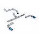 Milltek GPF-back exhaust non-resonated for INEOS Grenadier B57 3.0 I6 Turbo Diesel (non-GPF) 2023+ - Burnt/blue titanium tips