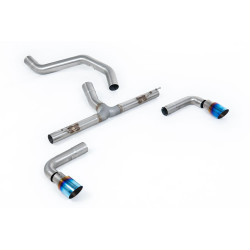Milltek GPF-back exhaust non-resonated for INEOS Grenadier B57 3.0 I6 Turbo Diesel (non-GPF) 2023+ - Burnt/blue titanium tips