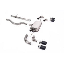 Milltek GPF-back exhaust (louder) for Land Rover Defender 110 2.0 I4 P300 & P400e (non-GPF) 2020+ - Carbon tips