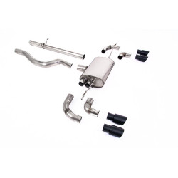Milltek GPF-back exhaust (louder) for Land Rover Defender 110 3.0 I6 P400 (non-GPF) 2020+ - Quad Cerakote black tips