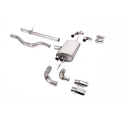 Milltek GPF-back exhaust (louder) for Land Rover Defender 110 3.0 I6 P400 (non-GPF) 2020+ - Quad polished tips