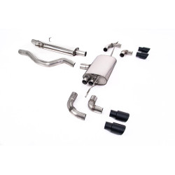 Milltek GPF-back exhaust for Land Rover Defender 110 3.0 I6 P400 (non-GPF) 2020+ - Quad Cerakote black tips