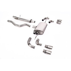 Milltek GPF-back exhaust for Land Rover Defender 110 3.0 I6 P400 (non-GPF) 2020+ - Quad titanium tips