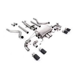 Milltek Cat-back exhaust resonated valved for Land Rover Defender 110 V8 425PS & 525PS (non-GPF) 2021+ - Carbon tips