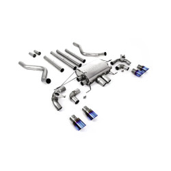Milltek GPF-back exhaust (louder) valved for Land Rover Defender 110 5.0 V8 425PS & 525PS (GPF) 2021+ - Burnt/blue titanium tips