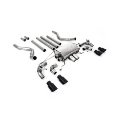 Milltek GPF-back exhaust (louder) valved for Land Rover Defender 110 5.0 V8 425PS & 525PS (GPF) 2021+ - Cerakote black tips