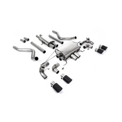 Milltek GPF-back exhaust resonated valved for Land Rover Defender 110 V8 425PS & 525PS (GPF) 2021+ - Carbon tips