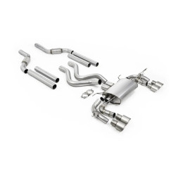 Milltek GPF-back exhaust for Land Rover Defender 110 OCTA P635 (non-GPF) 2025+ - Quad brushed titanium tips