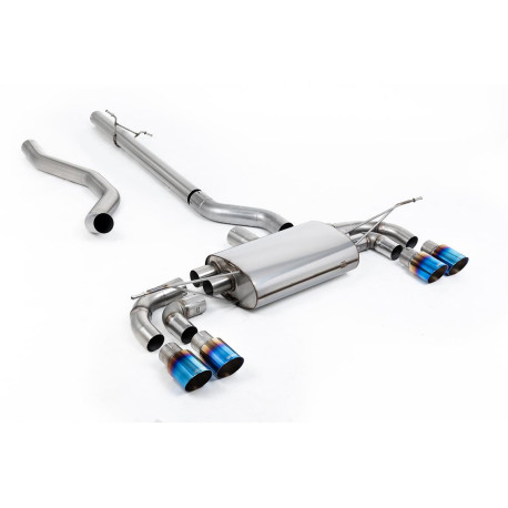 Izpušni sistemi Milltek Milltek GPF-back exhaust (louder) for Land Rover Defender 130 2.0 I4 P300 & P400e (non-GPF) 2023+ - Quad burnt titanium tips | race-shop.si