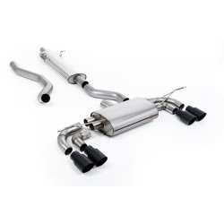 Milltek GPF-back exhaust for Land Rover Defender 130 2.0 I4 P300 & P400e (non-GPF) 2023+ - Quad black tips