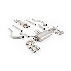 Milltek GPF-back exhaust resonated valved for Land Rover Defender 130 V8 425PS & 525PS (GPF) 2023+ - Polished tips