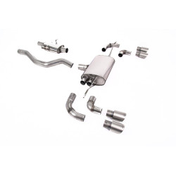 Milltek GPF-back exhaust for Land Rover Defender 90 2.0 I4 P300 & P400e (non-GPF) 2020+ - Quad titanium tips