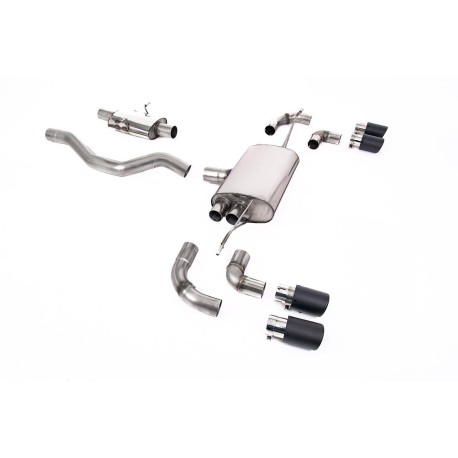 Izpušni sistemi Milltek Milltek GPF-back exhaust for Land Rover Defender 90 2.0 I4 P300 & P400e (non-GPF) 2020+ - Carbon tips | race-shop.si