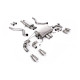 Milltek Cat-back exhaust resonated valved for Land Rover Defender 90 V8 425PS & 525PS (non-GPF) 2021+ - Brushed titanium tips