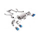 Milltek Cat-back exhaust (loudest) valved for Land Rover Defender 90 V8 425PS & 525PS (non-GPF) 2021+ - Burnt titanium tips
