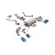 Milltek Cat-back exhaust resonated valved for Land Rover Defender 90 V8 425PS & 525PS (non-GPF) 2021+ - Burnt titanium tips