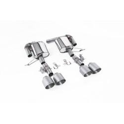Milltek Rear silencers valved for Range Rover Sport SVR 5.0 V8 Supercharged (non-GPF) 2018-2022 - Brushed titanium tips