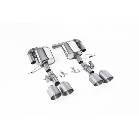 Izpušni sistemi Milltek Milltek Rear silencers valved for Range Rover Sport SVR 5.0 V8 Supercharged (non-GPF) 2018-2022 - Brushed titanium tips | race-shop.si